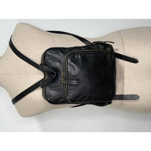 Black leather Margot backpack purse - ADORABLE!!! - Picture 1 of 6